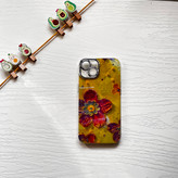 قاب گوشی آیفون13 / iPhone13 گل آبرنگی نگینی Watercolor flower محافظ لنز دار لاکچری لوکس 🪷