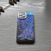 قاب گوشی آیفون ۱۳ پرومکس / iPhone 13 pro max طرح گل آبرنگی نگینی watercolor flower محافظ لنز دار لوکس لاکچری 🪷