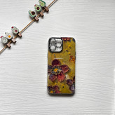 قاب گوشی آیفون 13 پرومکس / iPhone 13 Pro Max طرح گل آبرنگی نگینی Watercolor flowers محافظ لنز دار لوکس لاکچری 🪷