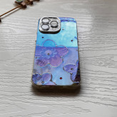 قاب گوشی آیفون ۱۴ پرومکس / iPhone 14 pro max طرح گل آبرنگی نگینی Watercolor flowers محافظ نگین دار لوکس لاکچری 🪷