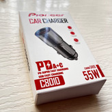 شارژر فندکی برند پایونیر c8010 شارژ فوق سریع 55 وات با پورتهای PD و QC3