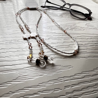 بند عینک مدل شکوفه گل دست ساز مهره ای فانتزی Glasses strap