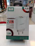 شارژر اصلی برند Earldom میکرو با دو پورت خروجی بهمراه کابل 2.4 آمپر