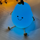 چراغ خواب طرح گلابی پینترستی سیلیکونی لمسی رومیزی شارژی فانتزی کودکانه Cute Fruit Pear lamp Silicone Night Light USB Rechargeable 🍐