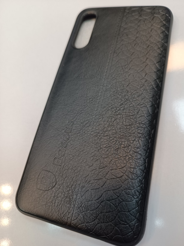 قاب طرح چرمی بیسوس سامسونگ مدل A50 A30s مشکی