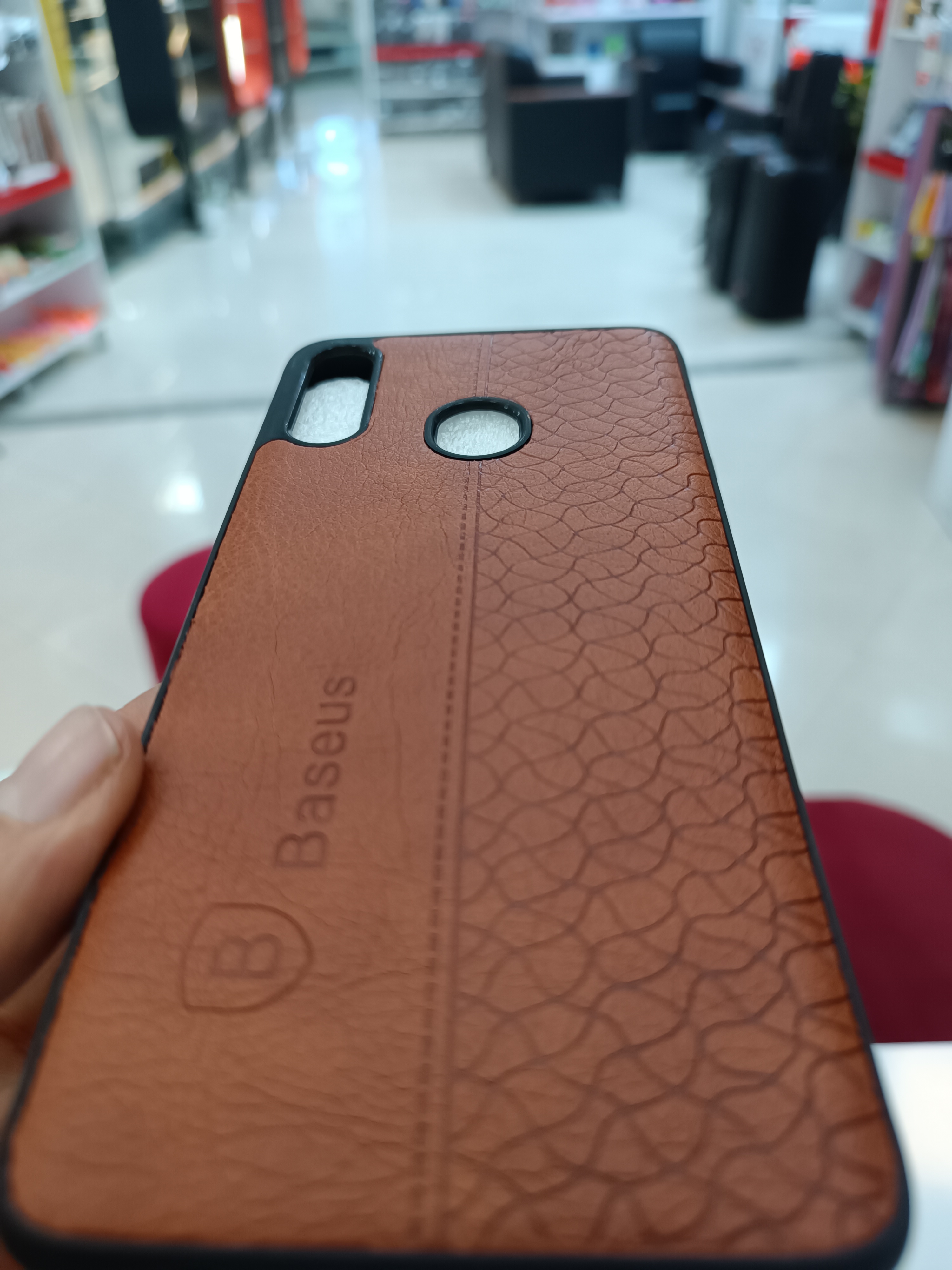 قاب طرح چرمی بیسوس سامسونگ مدل A20s