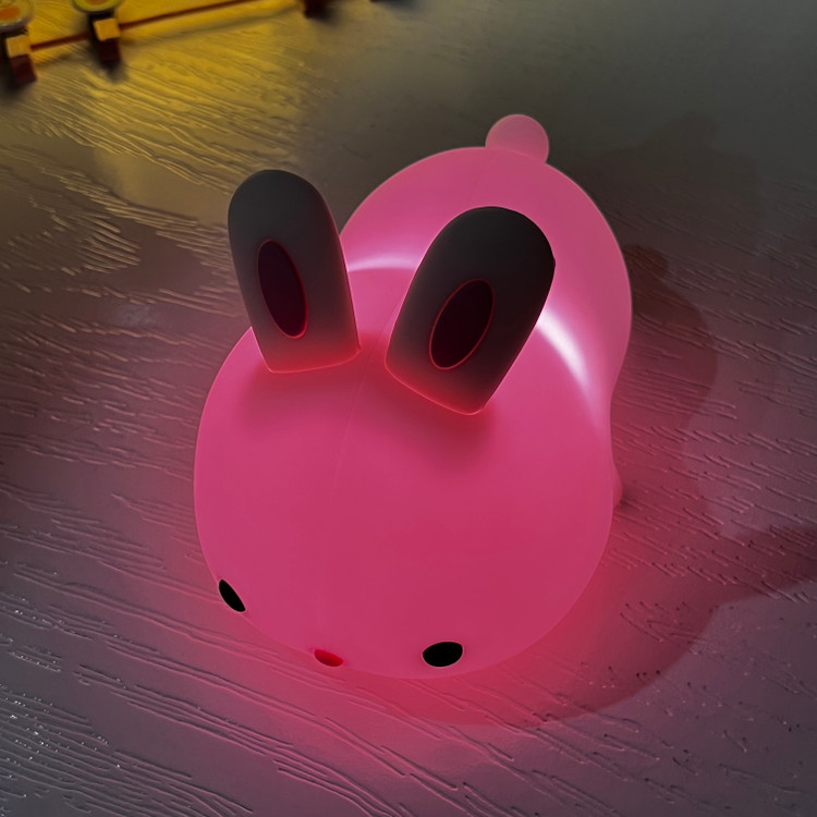 چراغ خواب طرح خرگوش بانی پینترستی سیلیکونی لمسی رومیزی شارژی فانتزی کودکانه lamp Silicone Night Light USB Rechargeable