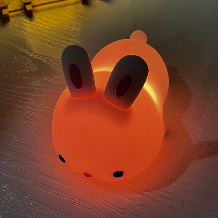 چراغ خواب طرح خرگوش بانی پینترستی سیلیکونی لمسی رومیزی شارژی فانتزی کودکانه lamp Silicone Night Light USB Rechargeable