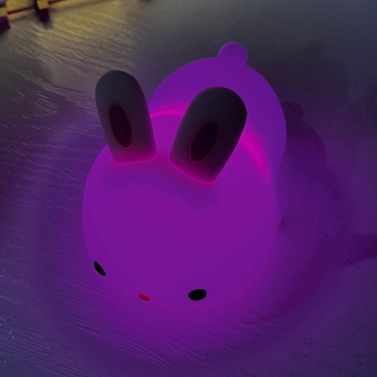 چراغ خواب طرح خرگوش بانی پینترستی سیلیکونی لمسی رومیزی شارژی فانتزی کودکانه lamp Silicone Night Light USB Rechargeable