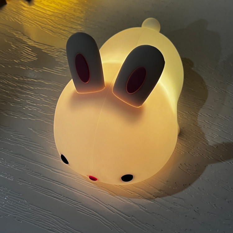 چراغ خواب طرح خرگوش بانی پینترستی سیلیکونی لمسی رومیزی شارژی فانتزی کودکانه lamp Silicone Night Light USB Rechargeable