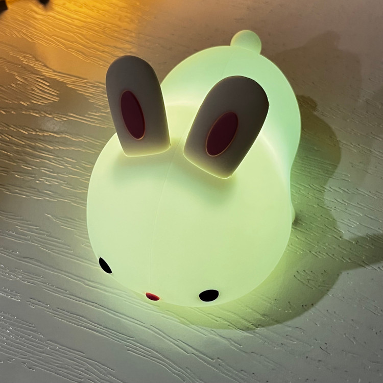 چراغ خواب طرح خرگوش بانی پینترستی سیلیکونی لمسی رومیزی شارژی فانتزی کودکانه lamp Silicone Night Light USB Rechargeable
