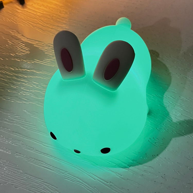 چراغ خواب طرح خرگوش بانی پینترستی سیلیکونی لمسی رومیزی شارژی فانتزی کودکانه lamp Silicone Night Light USB Rechargeable