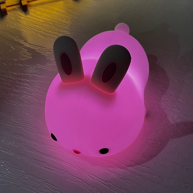 چراغ خواب طرح خرگوش بانی پینترستی سیلیکونی لمسی رومیزی شارژی فانتزی کودکانه lamp Silicone Night Light USB Rechargeable