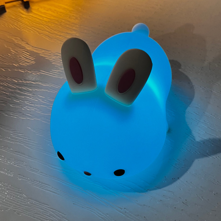 چراغ خواب طرح خرگوش بانی پینترستی سیلیکونی لمسی رومیزی شارژی فانتزی کودکانه lamp Silicone Night Light USB Rechargeable