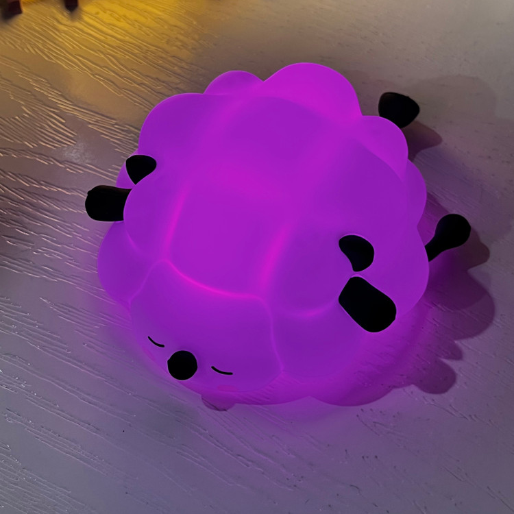 چراغ خواب طرح گوسفند خوابیده sheep پینترستی سیلیکونی لمسی رومیزی شارژی فانتزی کودکانه lamp Silicone Night Light USB Rechargeable