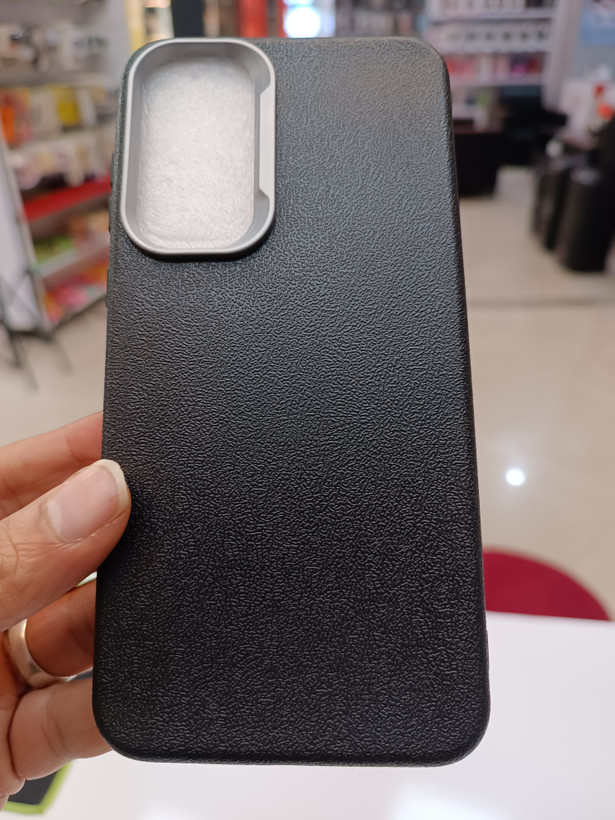 قاب طرح چرم مشکی سامسونگ مدل A35 A55