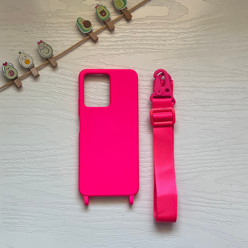 قاب سیلیکونی شیائومی بند دار مدل ردمی نوت ۱۲ - صورتی لوکس و شیک / cover silicone redmi note 12