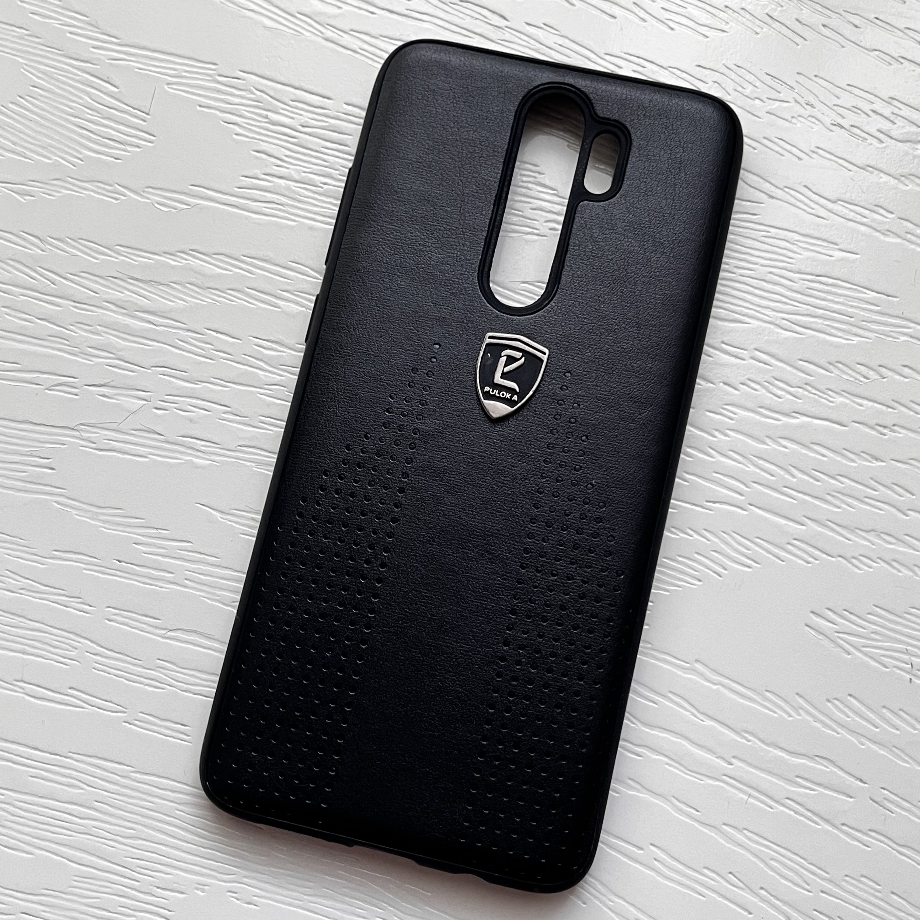 قاب طرح چرم شیائومی مدل نوت ۸ پرو - مشکی لوکس و شیک / cover note 8 pro