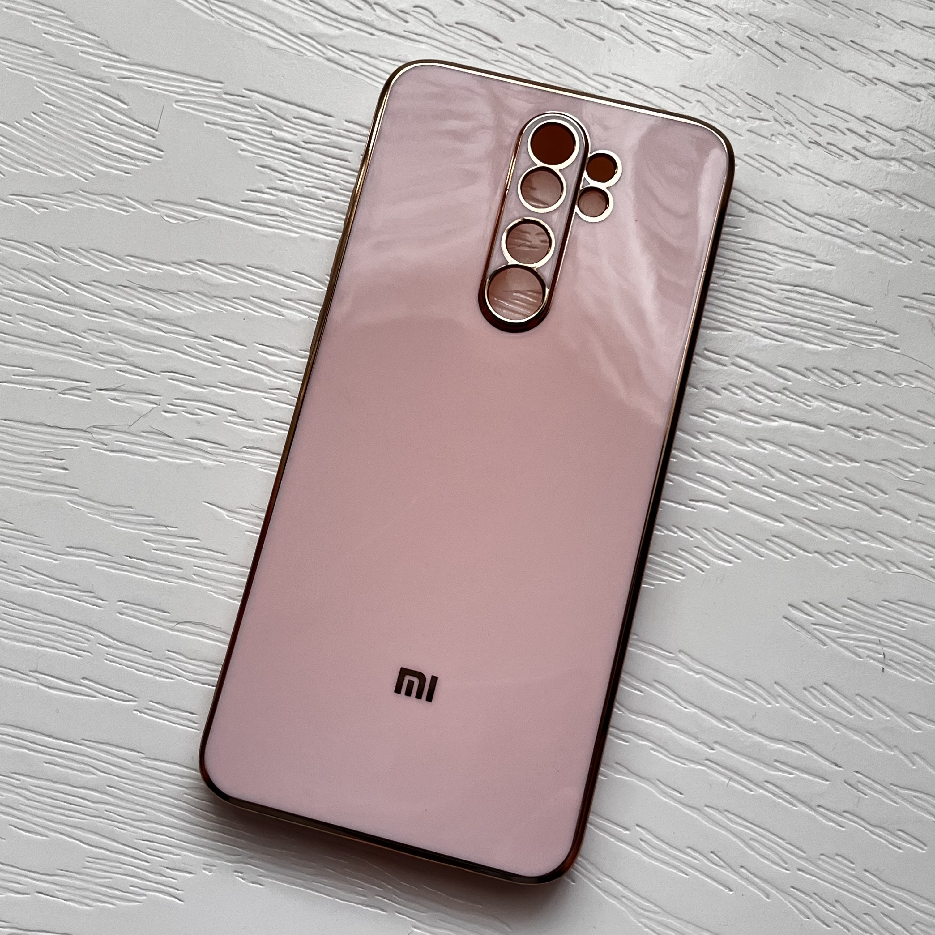 قاب ژله ای شیائومی مدل نوت ۸ پرو - صورتی طلایی لوکس و شیک / cover note 8 pro