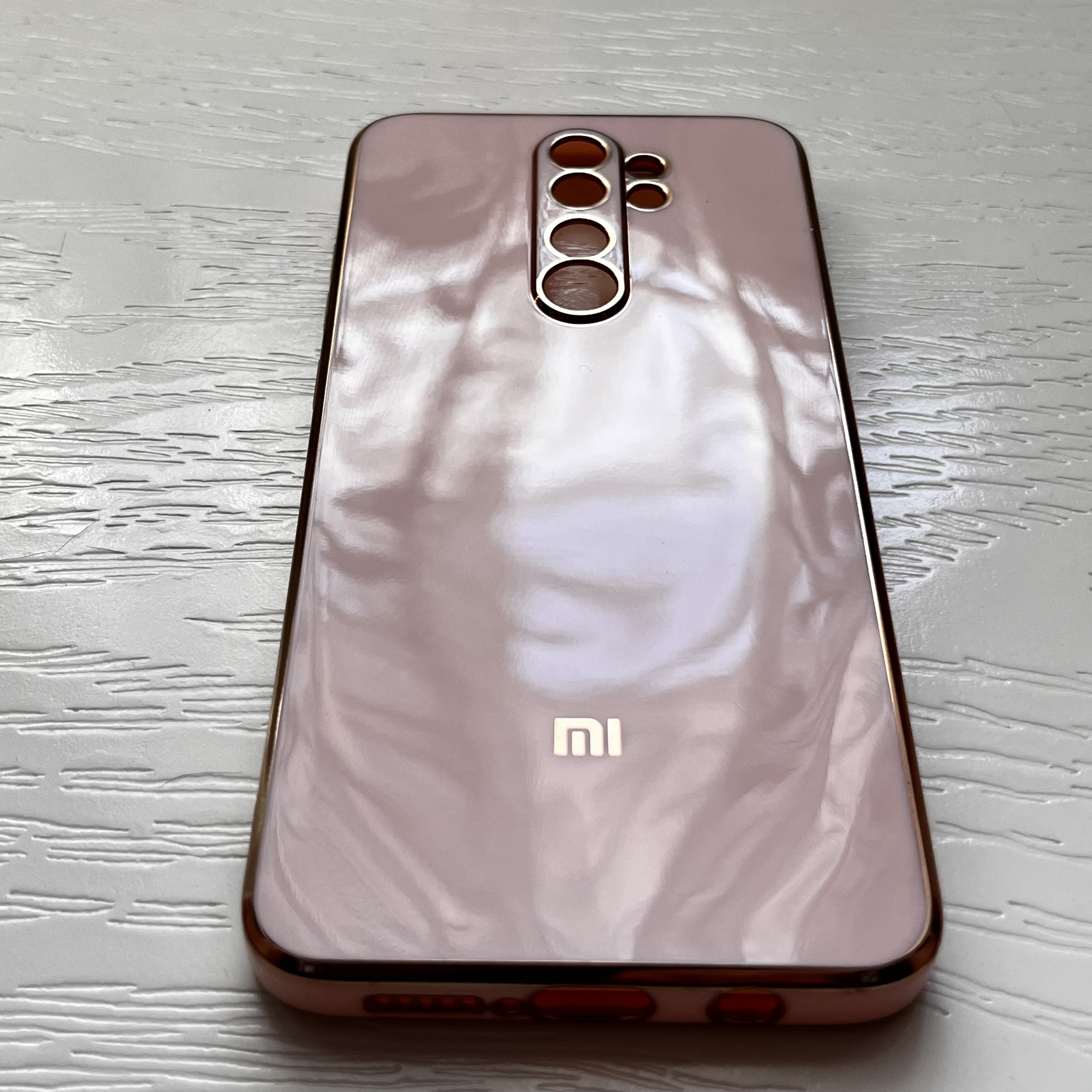 قاب ژله ای شیائومی مدل نوت ۸ پرو - صورتی طلایی لوکس و شیک / cover note 8 pro