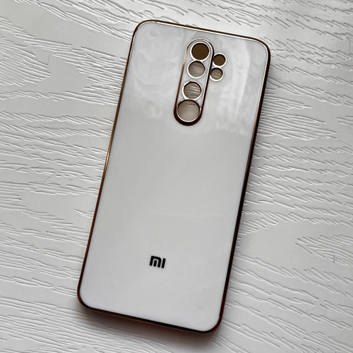 قاب ژله ای شیائومی مدل نوت ۸ پرو - سفید طلایی لوکس و شیک / cover note 8 pro
