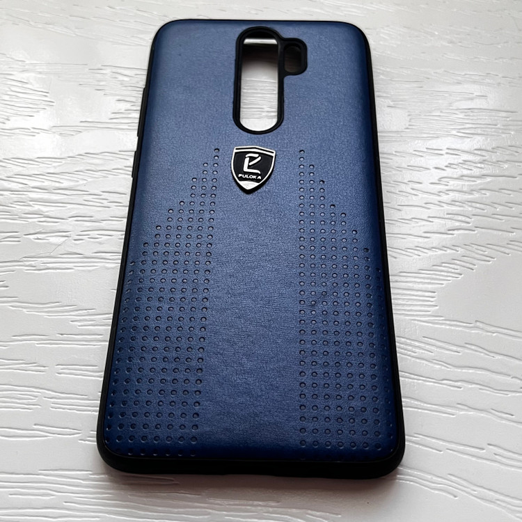 قاب طرح چرم شیائومی مدل نوت ۸ پرو - سورمه ای لوکس و شیک / cover note 8 pro