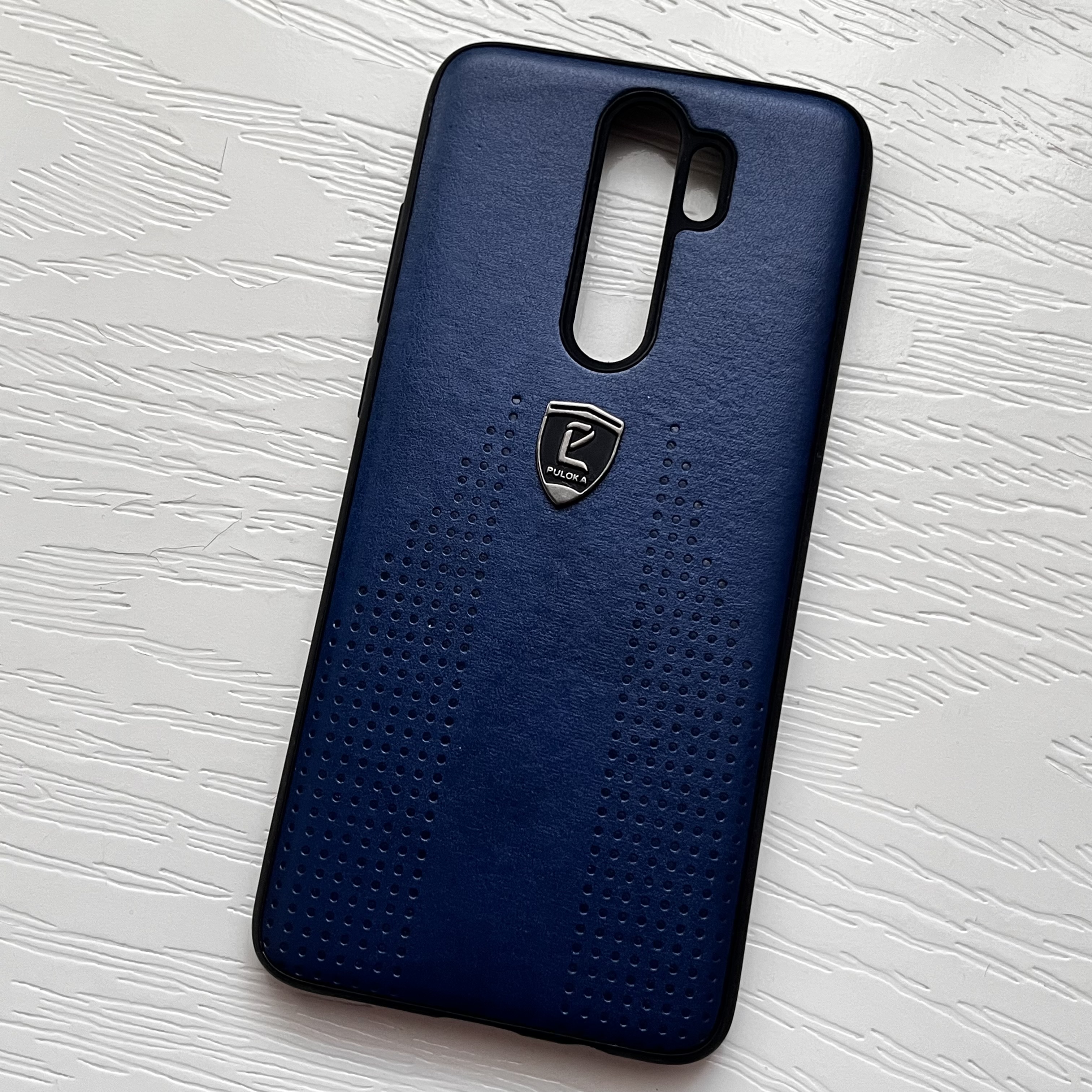 قاب طرح چرم شیائومی مدل نوت ۸ پرو - سورمه ای لوکس و شیک / cover note 8 pro