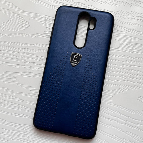 قاب طرح چرم شیائومی مدل نوت ۸ پرو - سورمه ای لوکس و شیک / cover note 8 pro