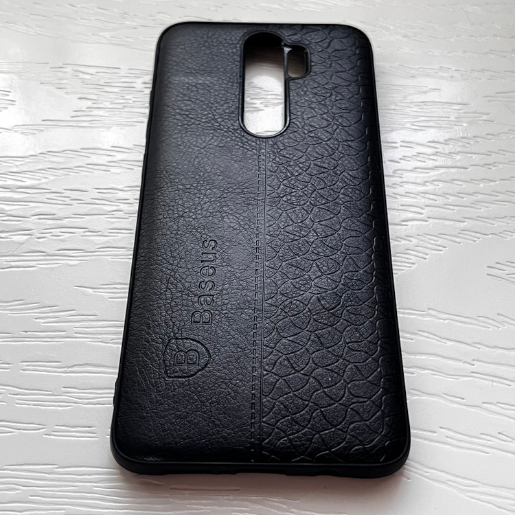 قاب طرح چرم شیائومی مدل نوت ۸ پرو - مشکی لوکس و شیک / cover note 8 pro