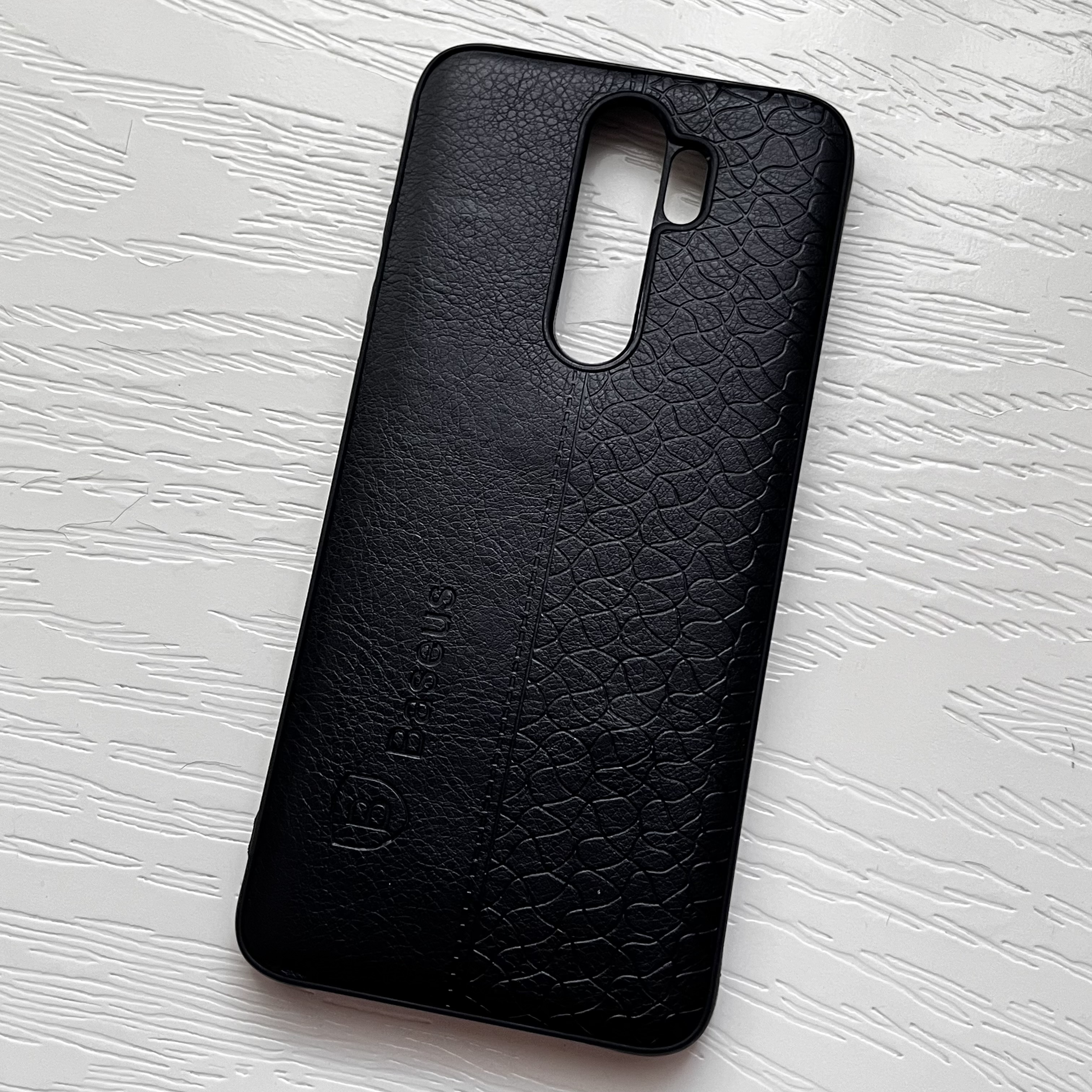 قاب طرح چرم شیائومی مدل نوت ۸ پرو - مشکی لوکس و شیک / cover note 8 pro