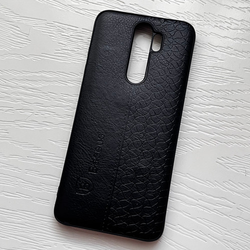 قاب طرح چرم شیائومی مدل نوت ۸ پرو - مشکی لوکس و شیک / cover note 8 pro