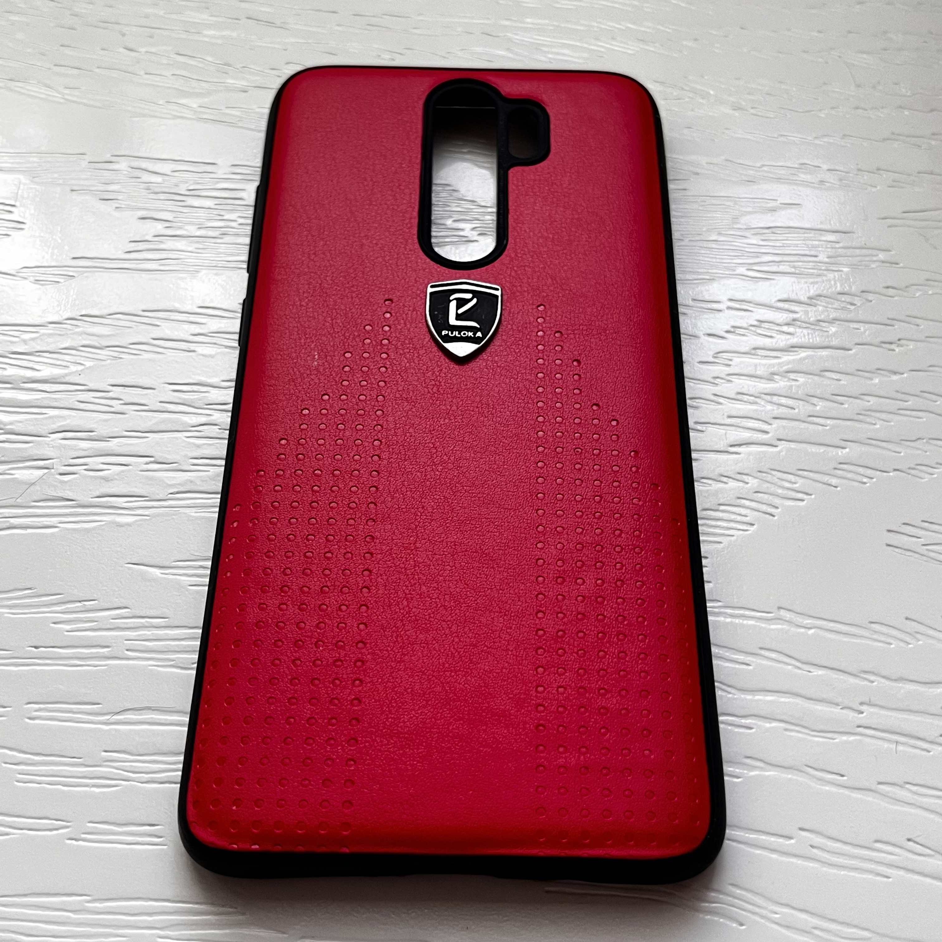 قاب طرح چرم شیائومی مدل نوت ۸ پرو - قرمز لوکس و شیک / cover note 8 pro
