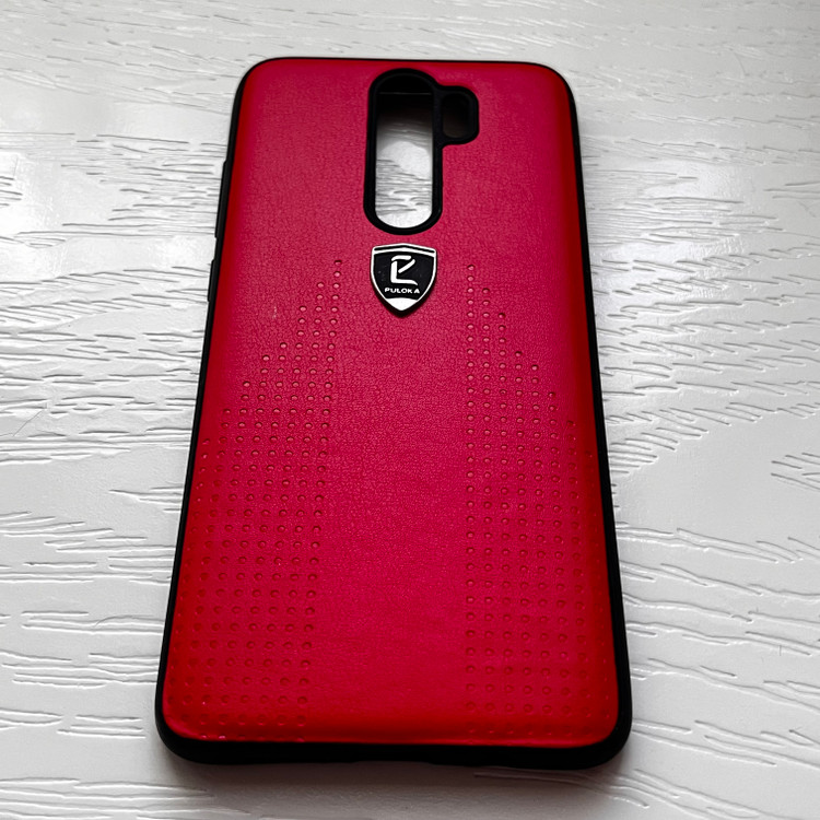 قاب طرح چرم شیائومی مدل نوت ۸ پرو - قرمز لوکس و شیک / cover note 8 pro