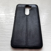 قاب طرح چرم شیائومی مدل نوت ۸ پرو - مشکی لوکس و شیک / cover note 8 pro