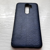قاب طرح چرم شیائومی مدل نوت ۸ پرو - سورمه ای لوکس و شیک / cover note 8 pro