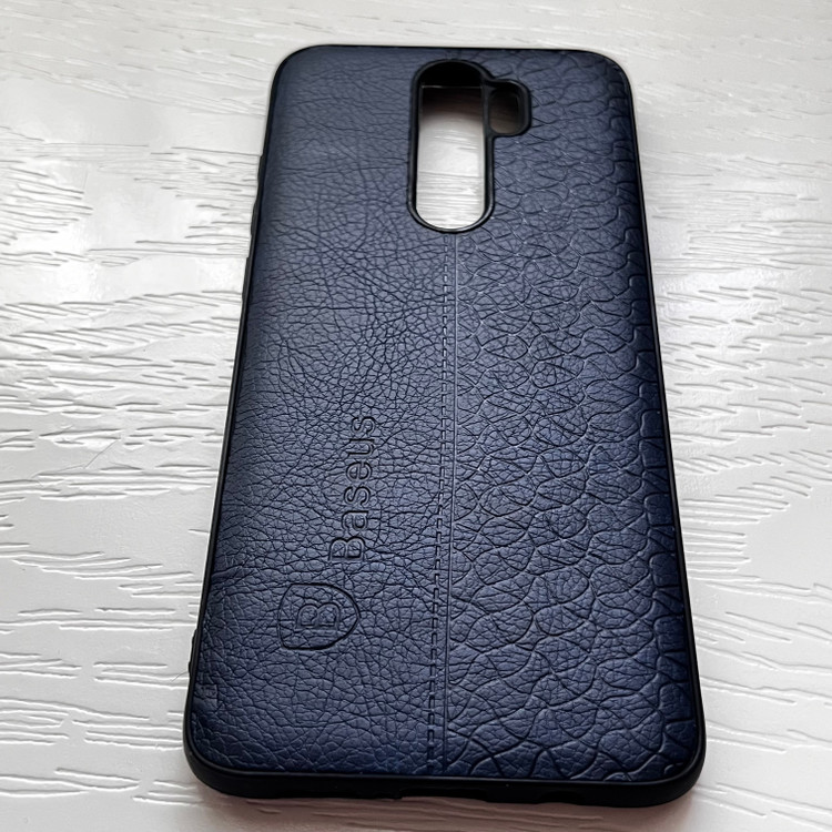 قاب طرح چرم شیائومی مدل نوت ۸ پرو - سورمه ای لوکس و شیک / cover note 8 pro