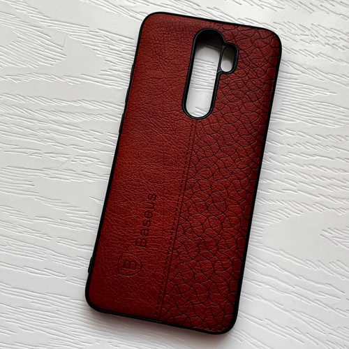 قاب طرح چرم شیائومی مدل نوت ۸ پرو - قهوه ای لوکس و شیک / cover note 8 pro