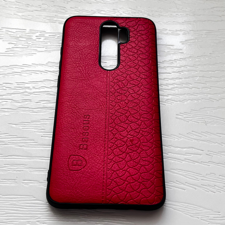 قاب طرح چرم شیائومی مدل نوت ۸ پرو - قرمز لوکس و شیک / cover note 8 pro