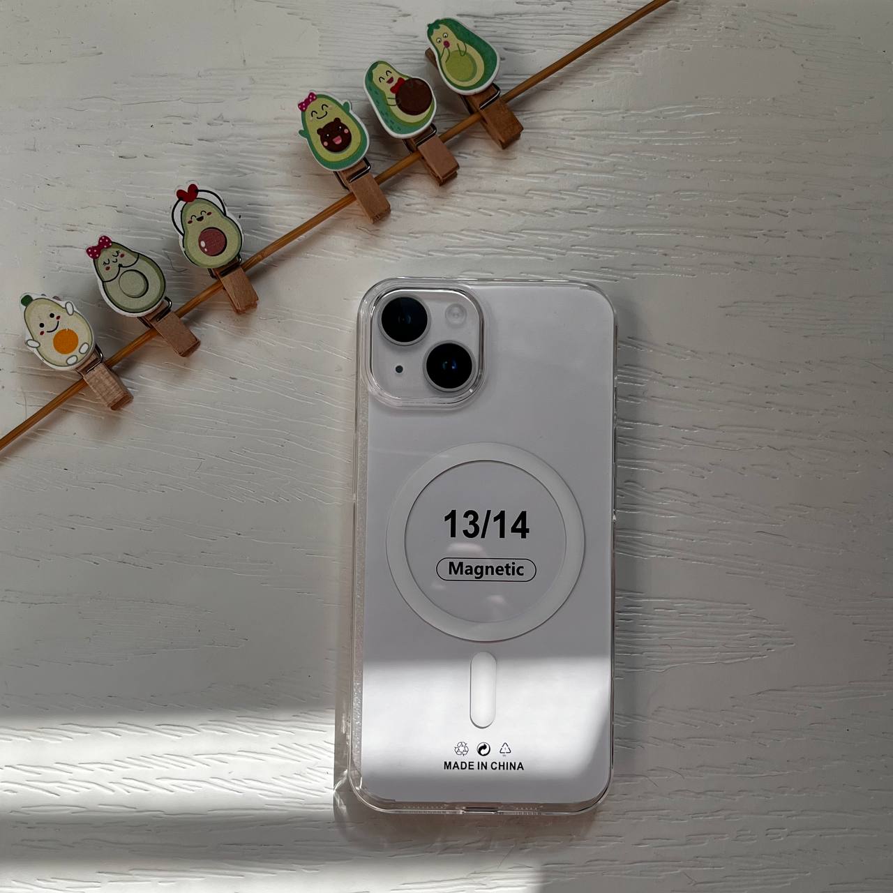 قاب گوشی آیفون ip 13 /14 - مک سیف دار - شیک و شفاف
